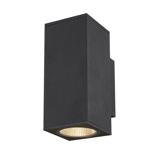 SLV 1003419 ENOLA SQUARE M UP/DOWN, Outdoor LED Wandaufbauleuchte anthrazit