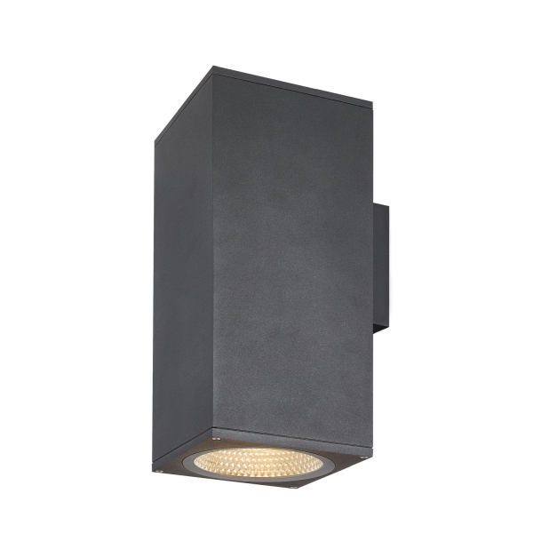 SLV 1003438 ENOLA SQUARE L UP/DOWN, Outdoor LED Wandaufbauleuchte anthrazit CCT 3000/4000 K