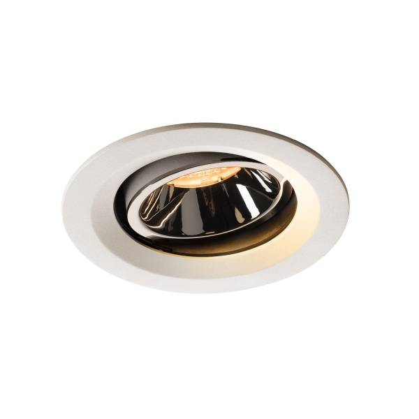 SLV 1003573 NUMINOS® MOVE M DL, Indoor LED Deckeneinbauleuchte weiß/chrom 2700 K 55° dreh- und schwenkbar
