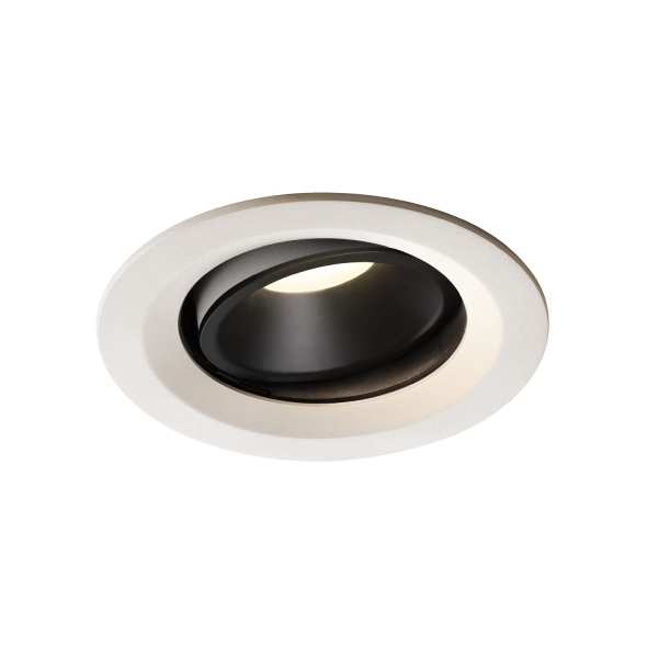 SLV 1003616 NUMINOS® MOVE M DL, Indoor LED Deckeneinbauleuchte weiß/schwarz 4000 K 40° dreh- und schwenkbar