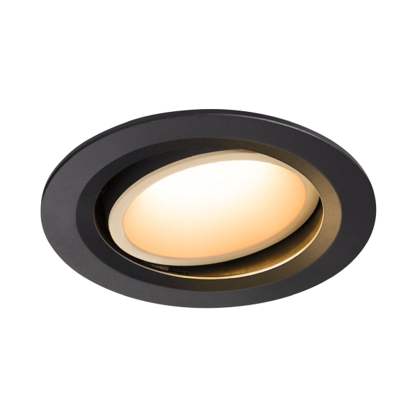 SLV 1003629 NUMINOS® MOVE L DL, Indoor LED Deckeneinbauleuchte schwarz/weiß 2700 K 40° dreh- und schwenkbar