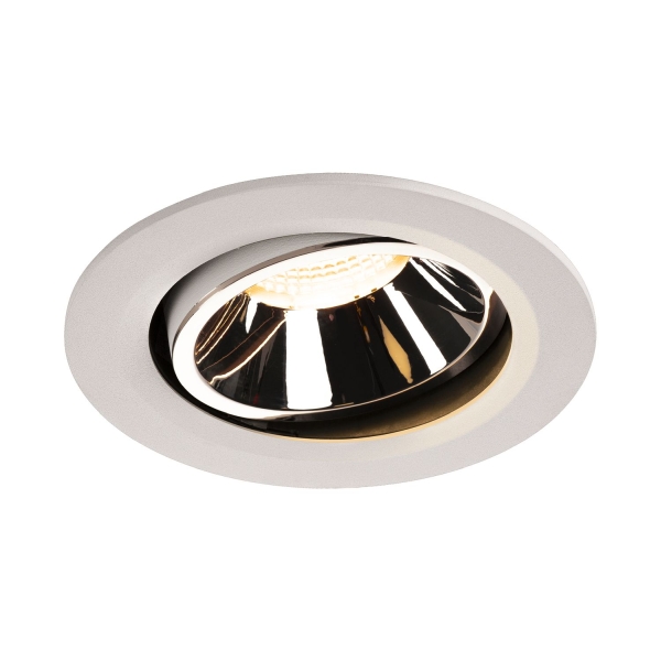 SLV 1003666 NUMINOS® MOVE L DL, Indoor LED Deckeneinbauleuchte weiß/chrom 3000 K 40° dreh- und schwenkbar