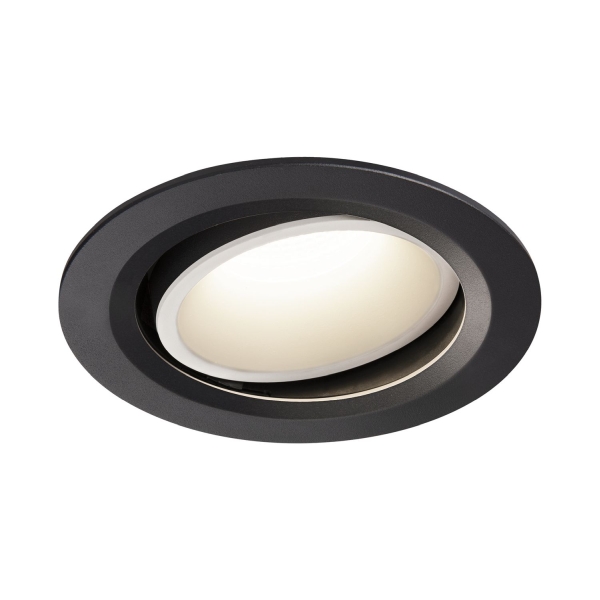 SLV 1003677 NUMINOS® MOVE L DL, Indoor LED Deckeneinbauleuchte schwarz/weiß 4000 K 40° dreh- und schwenkbar