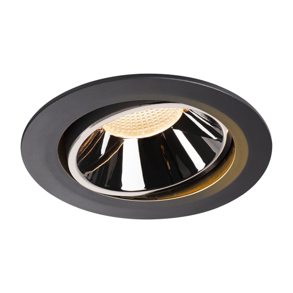 SLV 1003699 NUMINOS® MOVE XL DL, Indoor LED Deckeneinbauleuchte schwarz/chrom 2700 K 20° dreh- und schwenkbar