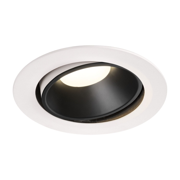 SLV 1003757 NUMINOS® MOVE XL DL, Indoor LED Deckeneinbauleuchte weiß/schwarz 4000 K 20° dreh- und schwenkbar