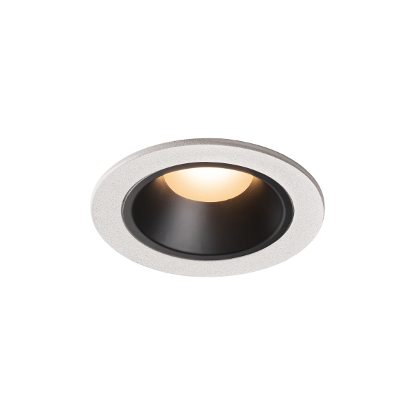 SLV 1003787 NUMINOS® S DL, Indoor LED Deckeneinbauleuchte weiß/schwarz 2700 K 55° inkl. Blattfedern