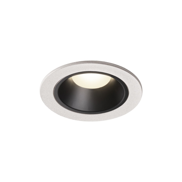 SLV 1003832 NUMINOS® S DL, Indoor LED Deckeneinbauleuchte weiß/schwarz 4000 K 40° inkl. Blattfedern