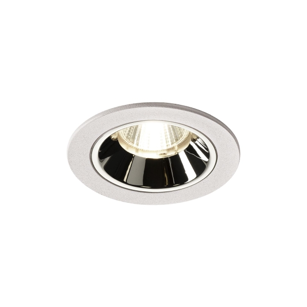 SLV 1003837 NUMINOS® S DL, Indoor LED Deckeneinbauleuchte weiß/chrom 4000 K 55° inkl. Blattfedern
