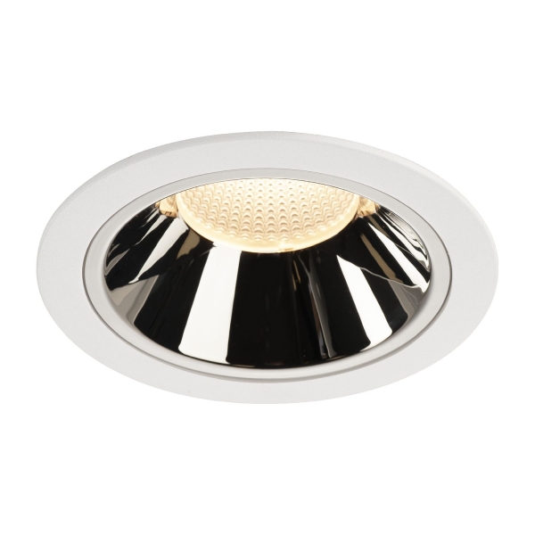 SLV 1004029 NUMINOS® XL DL, Indoor LED Deckeneinbauleuchte weiß/chrom 3000 K 55°
