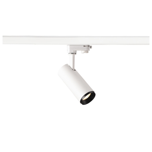 SLV 1004087 NUMINOS® S 3Ph., PHASE, 3~ Spot, zylindrisch, 3000 K, 8 W, 36°, matt weiß / matt schwarz