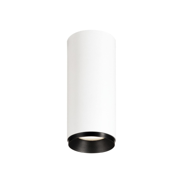 SLV 1004144 NUMINOS® S CL, PHASE, Deckenaufbauleuchte, 4000 K, 8 W, 60°, matt weiß / matt schwarz