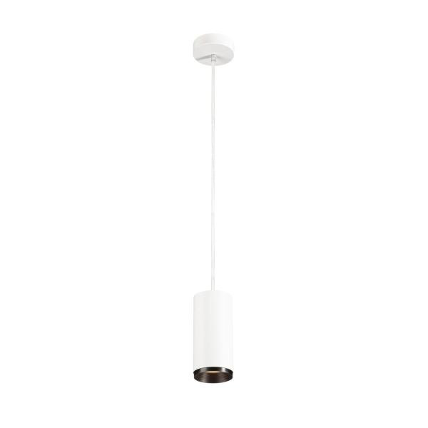 SLV 1004246 NUMINOS® M PD, PHASE, Pendelleuchte, Pendellänge 250 cm, 2700 K, 14 W, 24°, matt weiß / matt schwarz