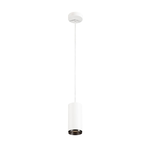 SLV 1004256 NUMINOS® M PD, PHASE, Pendelleuchte, Pendellänge 250 cm, 3000 K, 14 W, 60°, matt weiß / matt schwarz