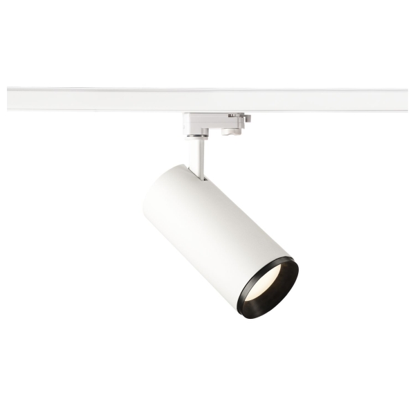 SLV 1004286 NUMINOS® L 3Ph., PHASE, 3~ Spot, zylindrisch, 4000 K, 20 W, 24°, matt weiß / matt schwarz