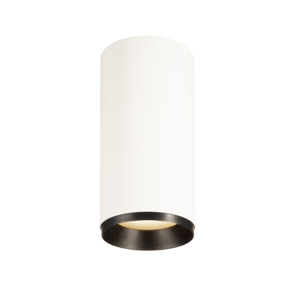 SLV 1004328 NUMINOS® L CL, PHASE, Deckenaufbauleuchte, 3000 K, 20 W, 60°, matt weiß / matt schwarz