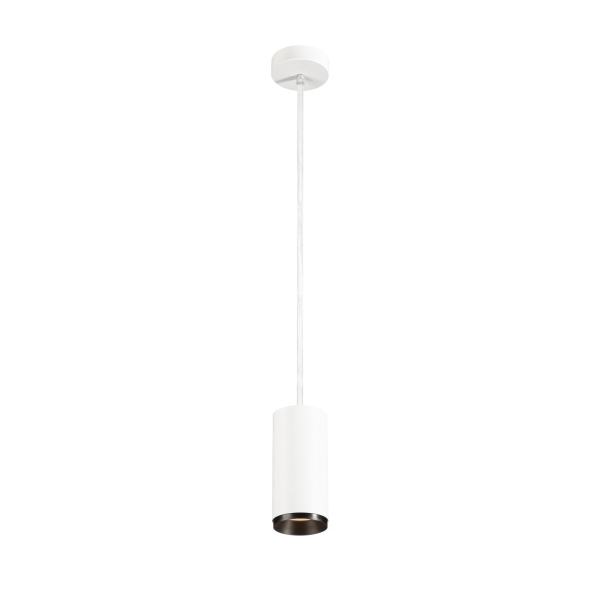 SLV 1004534 NUMINOS® M PD, DALI, Pendelleuchte, Pendellänge 250 cm, 2700 K, 13 W, 24°, matt weiß / matt schwarz