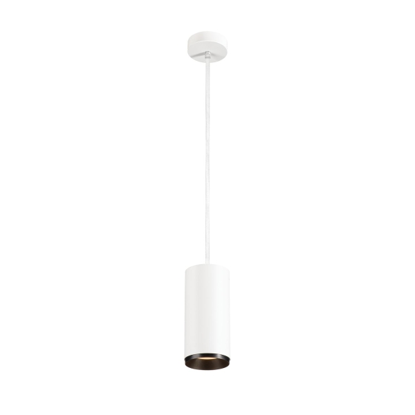 SLV 1004630 NUMINOS® L PD, DALI, Pendelleuchte, Pendellänge 250 cm, 2700 K, 19 W, 24°, matt weiß / matt schwarz