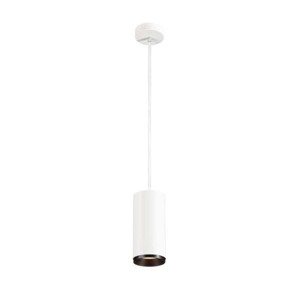 SLV 1004638 NUMINOS® L PD, DALI, Pendelleuchte, Pendellänge 250 cm, 3000 K, 19 W, 24°, matt weiß / matt schwarz