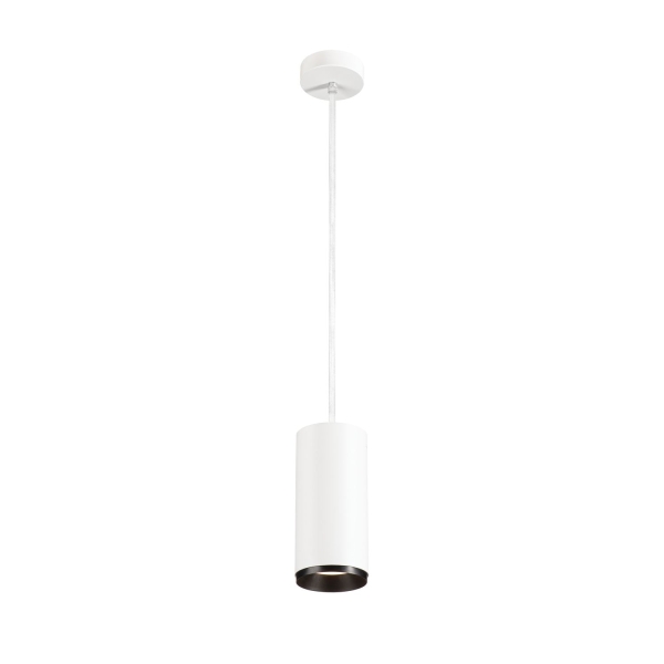 SLV 1004648 NUMINOS® L PD, DALI, Pendelleuchte, Pendellänge 250 cm, 4000 K, 19 W, 60°, matt weiß / matt schwarz