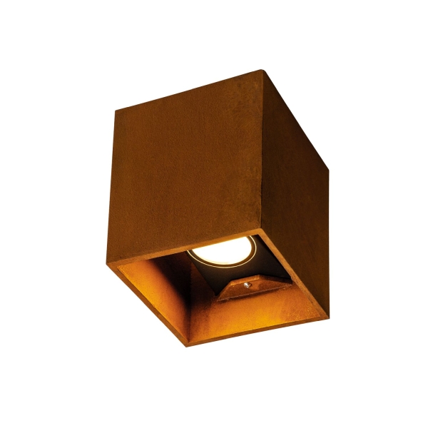 SLV 1004650 RUSTY© UP/DOWN, Outdoor LED Wandaufbauleuchte eckig rost CCT switch 3000/4000 K