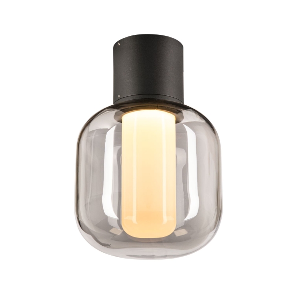 SLV 1004677 OVALISK, Outdoor LED Deckenaufbauleuchte anthrazit CCT switch 3000/4000 K