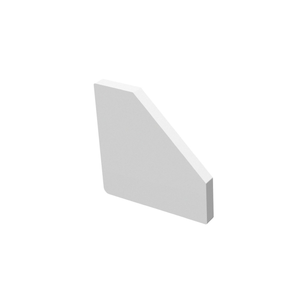 SLV 1004894 GRAZIA 10 EDGE, Endkappe, weiß
