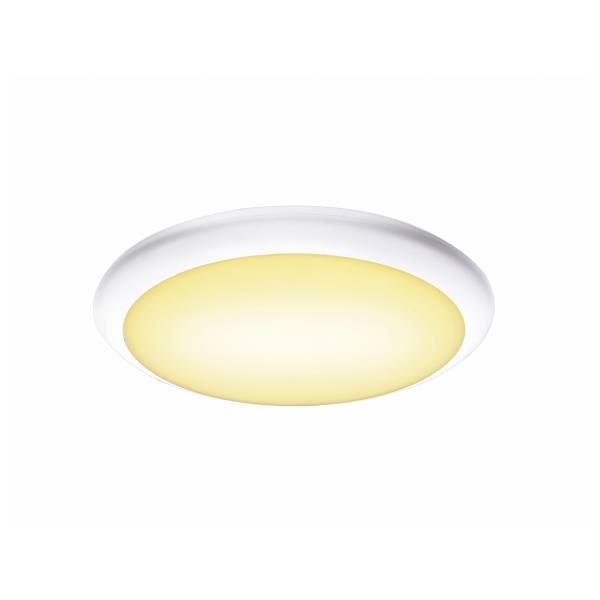 SLV 1005089 RUBA 27, Outdoor LED Wand- und Deckenaufbauleuchte weiß CCT switch 3000/4000 K