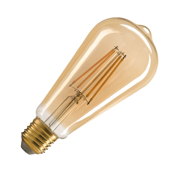 SLV 1005265 ST64 E27, LED Leuchtmittel gold 7,5 W 2500 K CRI 90 320°