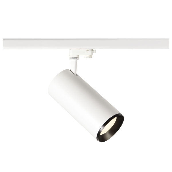 SLV 1005739 NUMINOS® XL 3Ph., PHASE, 3~ Spot, zylindrisch, 4000 K, 28 W, 36°, matt weiß / matt schwarz
