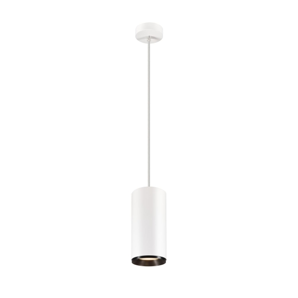 SLV 1005788 NUMINOS® XL PD, DALI, Pendelleuchte, Pendellänge 250 cm, 3000 K, 27 W, 60°, matt weiß / matt schwarz