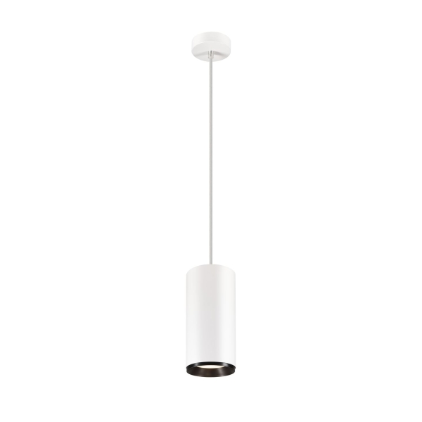 SLV 1005792 NUMINOS® XL PD, DALI, Pendelleuchte, Pendellänge 250 cm, 4000 K, 27 W, 24°, matt weiß / matt schwarz