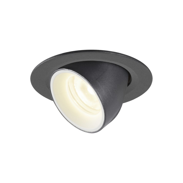 SLV 1005850 NUMINOS® GIMBLE XS, Deckeneinbauleuchte schwarz / weiß 4000 K 20°