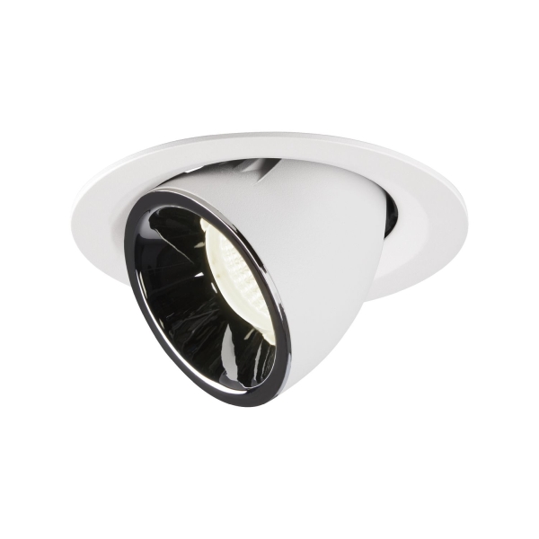 SLV 1005968 NUMINOS® GIMBLE M, Deckeneinbauleuchte weiß / chrom 4000 K 20°