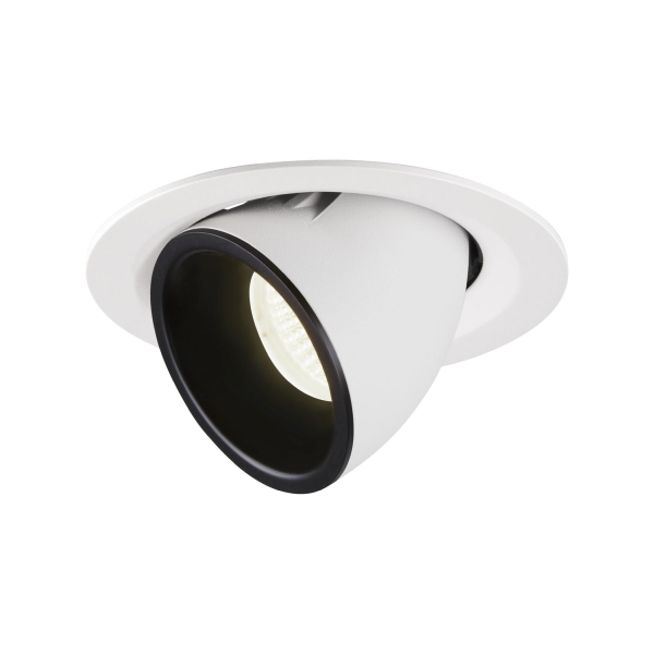 SLV 1005969 NUMINOS® GIMBLE M, Deckeneinbauleuchte weiß / schwarz 4000 K 40°