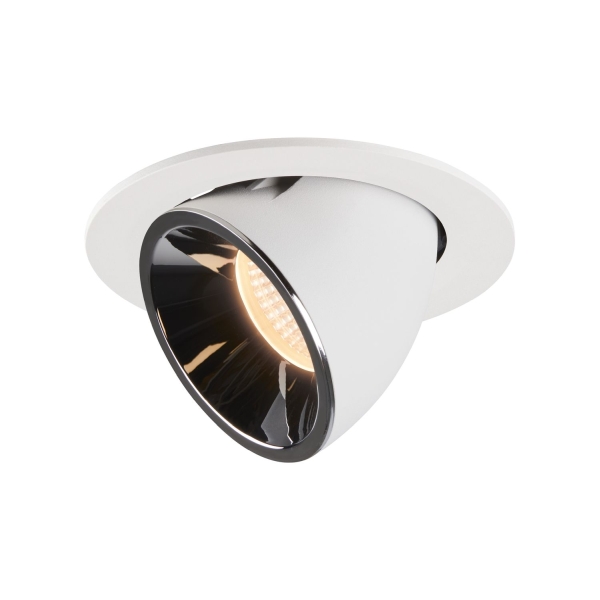 SLV 1005989 NUMINOS® GIMBLE L, Deckeneinbauleuchte weiß / chrom 2700 K 40°