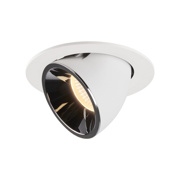 SLV 1006010 NUMINOS® GIMBLE L, Deckeneinbauleuchte weiß / chrom 3000 K 55°
