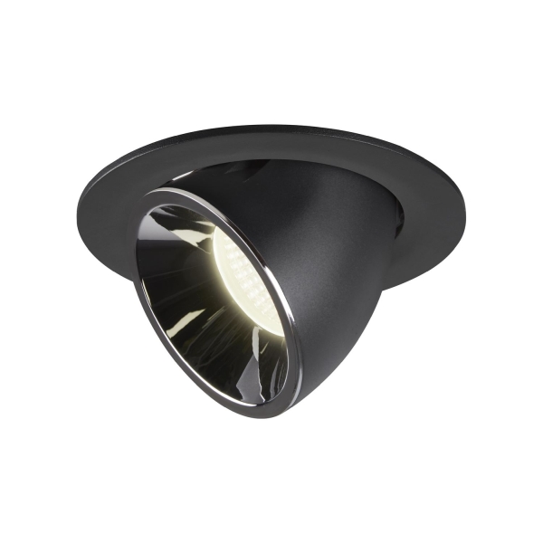 SLV 1006019 NUMINOS® GIMBLE L, Deckeneinbauleuchte schwarz / chrom 4000 K 55°