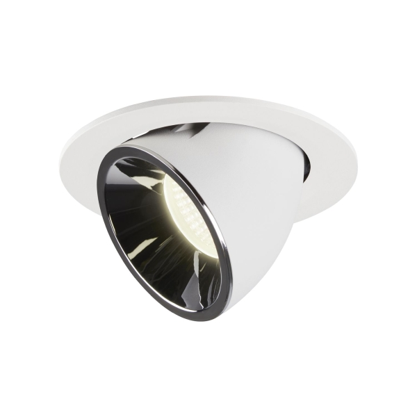 SLV 1006028 NUMINOS® GIMBLE L, Deckeneinbauleuchte weiß / chrom 4000 K 55°