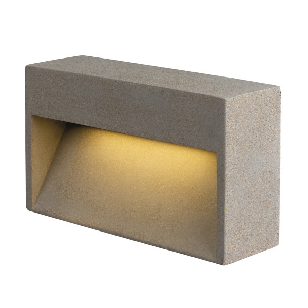 SLV 1006405 CONCRETO L, WL Wandaufbauleuchte grau, 12 W, 570 lm, 3000 K