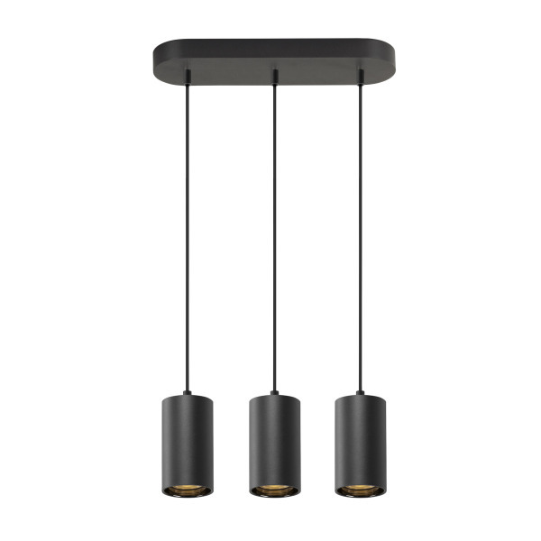 SLV 1006435 ASTO TUBE, Pendelleuchte, GU10, Pendellänge 250 cm, max. 3x10 W, schwarz
