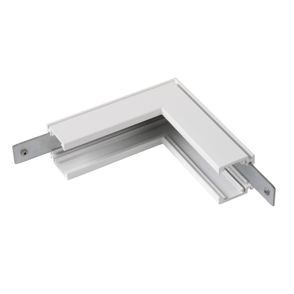 SLV 1006580 L-Verbinder mechanisch, 48V TRACK, für Aufbauschiene standard, Stereo, weiß