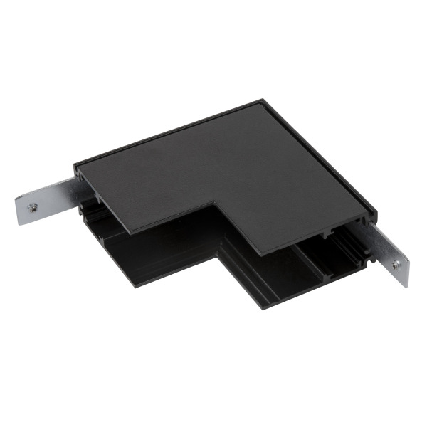 SLV 1006585 L-Verbinder mechanisch, 48V TRACK, für Aufbauschiene tief, Stereo, schwarz