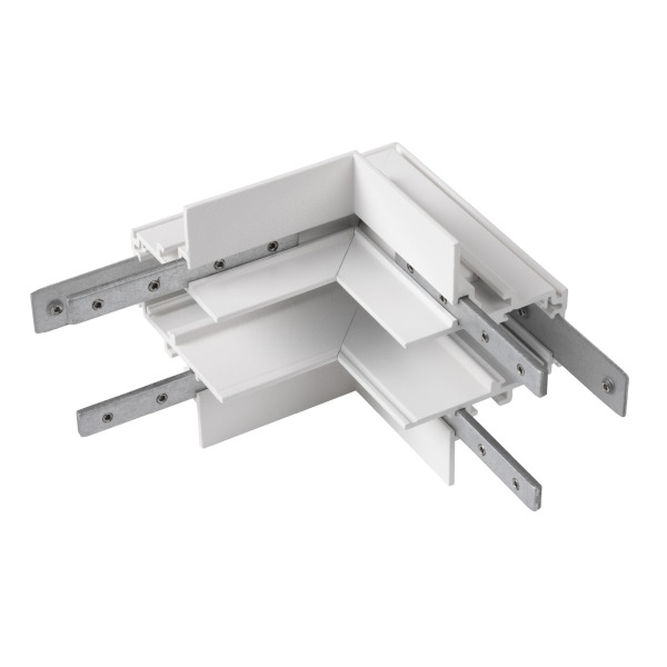 SLV 1006592 L-Verbinder mechanisch, 48V TRACK, für Einbauschiene tief, Stereo, weiß