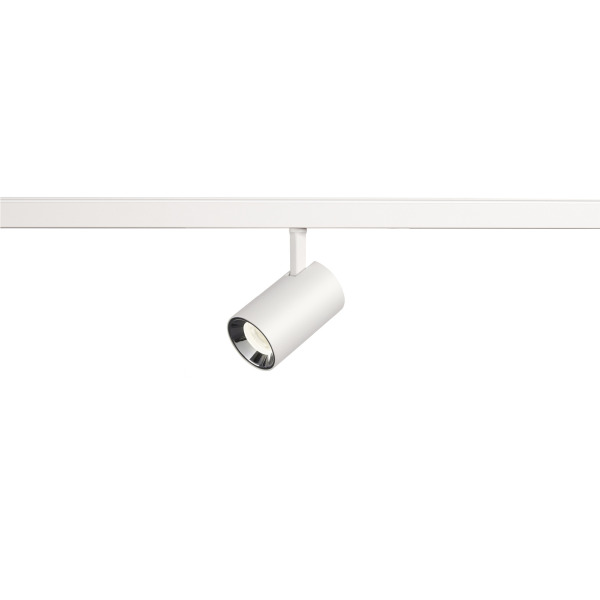 SLV 1006698 NUMINOS® XS, 48V Spot, rund, 4000 K, 8.7 W, DALI 2, 20°, matt weiß / glänzend chrom