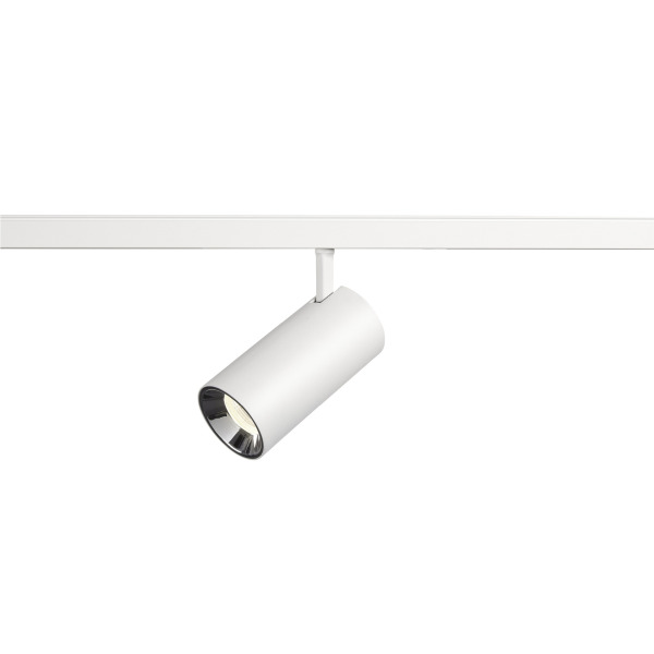 SLV 1006758 NUMINOS® S, 48V Spot, rund, 4000 K, 16 W, DALI 2, 55°, matt weiß / glänzend chrom