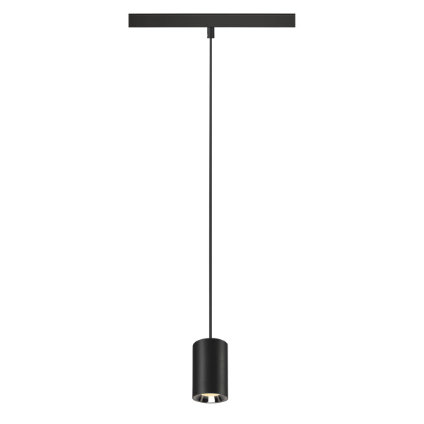 SLV 1006779 NUMINOS® XS 48V TRACK, DALI, Pendelleuchte, schwarz / chrom, 8.7 W, 730 lm, 3000 K, CRI 90, 20°