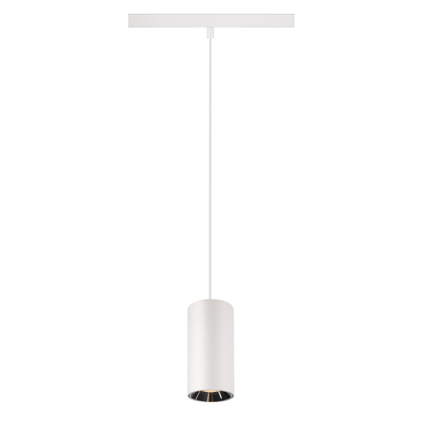 SLV 1006827 NUMINOS® S 48V TRACK, DALI, Pendelleuchte, weiß / chrom, 16 W, 1000 lm, 2700 K, CRI 90, 40°