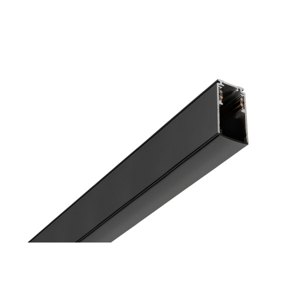 SLV 1007188 48V TRACK Schienenabdeckung, 26 mm, für Aufbauschiene tief und Einbauschiene, 2 m, schwarz