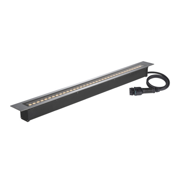SLV 1007196 DASAR® 1200, Bodeneinbauleuchte, 34 W, 3000 K, IP65/IP67, quadratisch, edelstahl