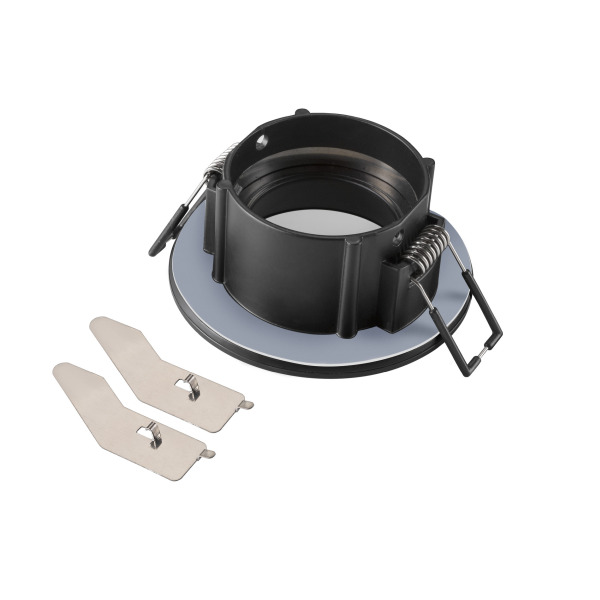SLV 1007336 NEW TRIA® 68, Deckeneinbauring, D: 8.3 H: 3.55 cm, IP 65, inkl. Glas, schwarz